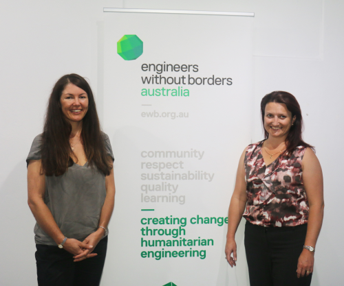 Civil engineering students Lisa Hansberry (left) and Corelle Forster won the BHP Billiton Award at the 2013 Engineers Without Borders (EWB) Design Challenge National Showcase for ‘demonstrating an outstanding appreciation of sustainable design and community engagement’ with their presentation for a water filtration and storage solution concept design in the Timor Leste village of Codo.