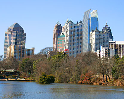 The rapidly growing city of  Atlanta,  Georgia, in the US.