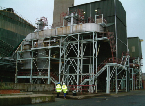 Site prior to construction of baghouse.