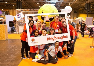 Young people enjoying the Big Bang Fair 2016.