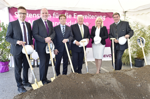 Evonik Industries' groundbreaking ceremony for the expansion of its membrane production site in Schörfling, Austria.