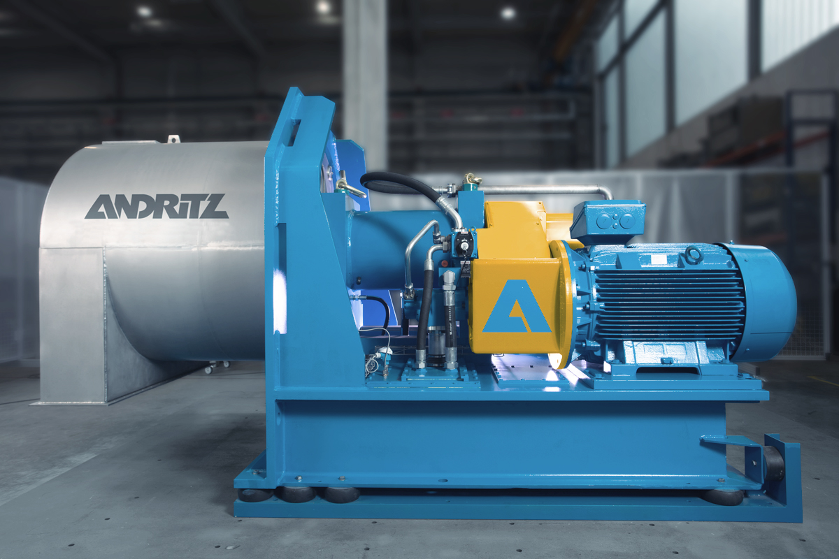 The Andritz ecoOne pusher centrifuge has only one powerful motor instead of a separate pusher and drive motor.