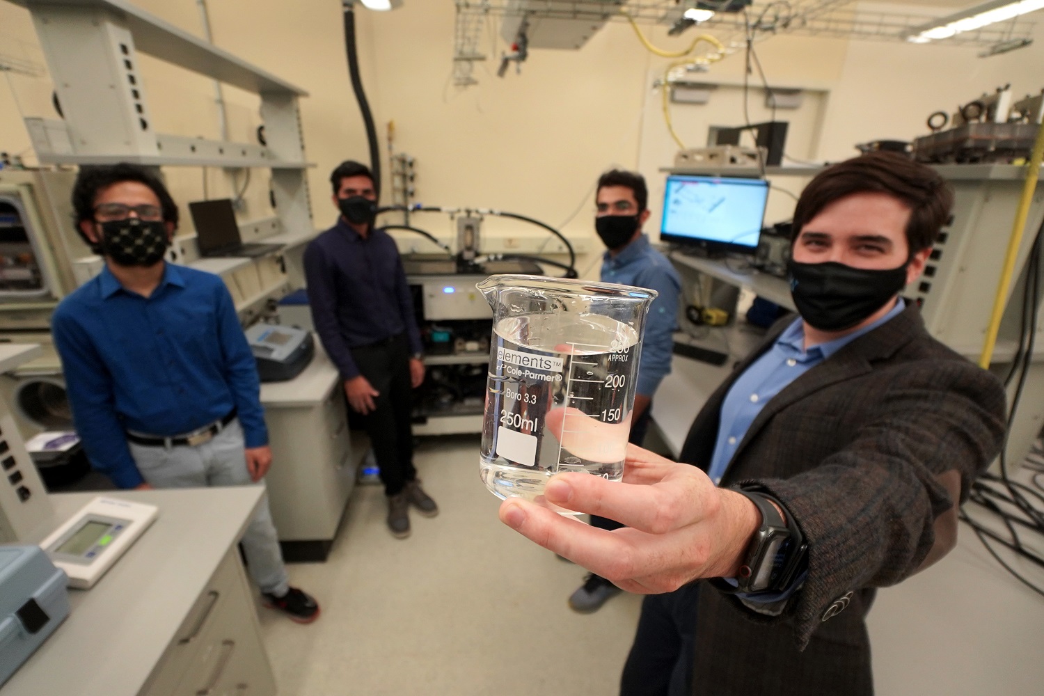 Assistant professor David Warsinger and members of his research group's Membrane Distillation Subteam. (Image : Purdue University)