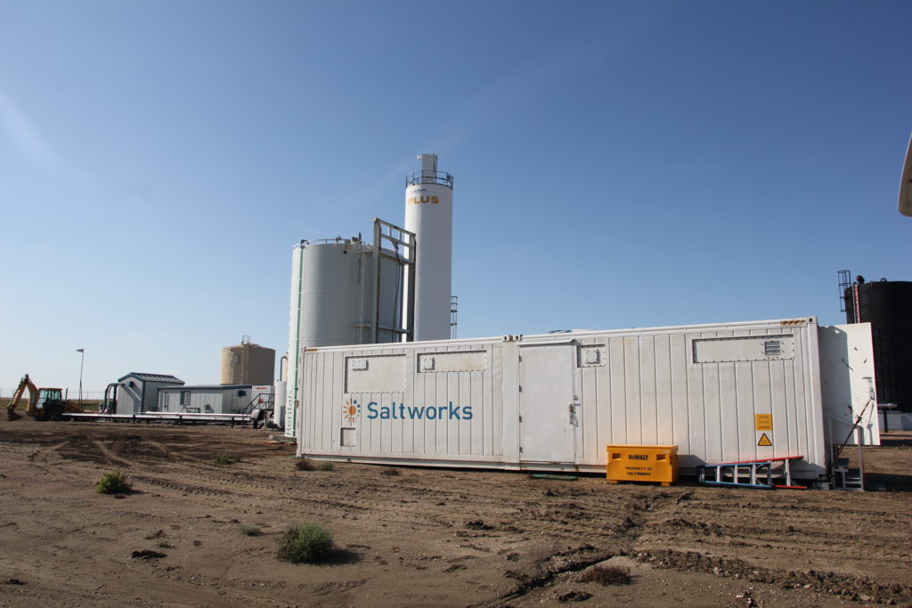 Saltworks' XtremeRO pilot operating at pilot site in Southern Alberta.