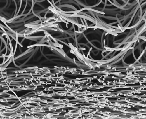 Figure 2. Filter media with gradient density structure.