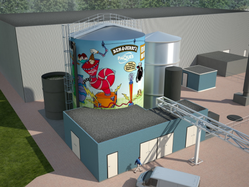 Artist impression of new Paques bio-digester for Ben & Jerry’s ice cream factory