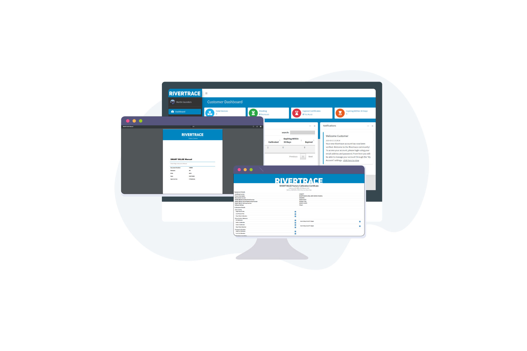 Rivertrace's new digital water monitoring technology calibration portal gives complete transparency of compliance and inspection paperwork.