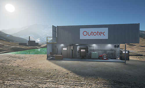 The Outotec module is said to be ideal for remote locations with minimum transport and storage needs.