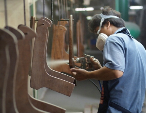 The manufacture of furniture is an important sector for wood products.