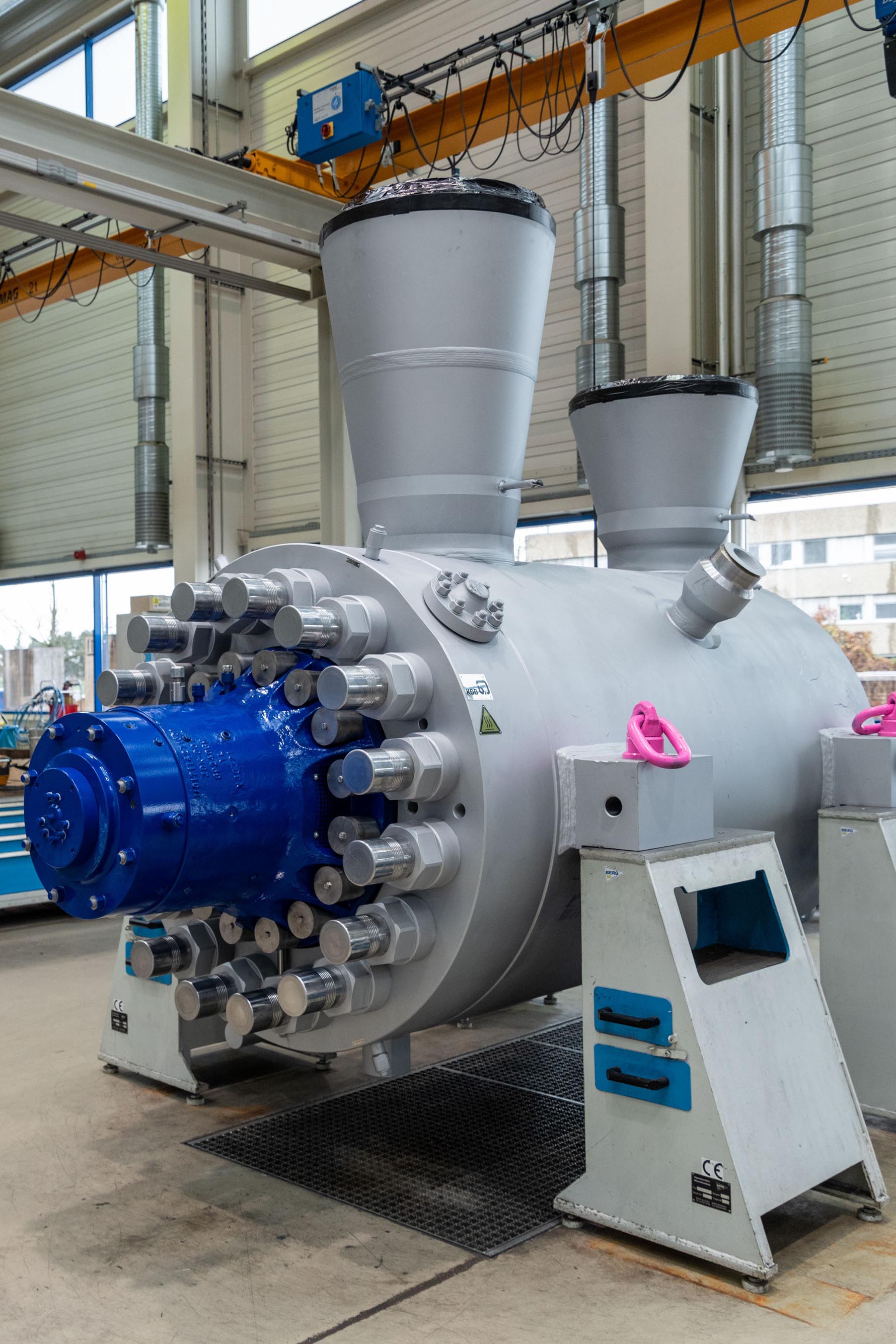 The KSB CHTD 11/5 boiler feed pump will be used in the new coal-fired power plant currently being built in Huaibei, China. (Image: KSB)