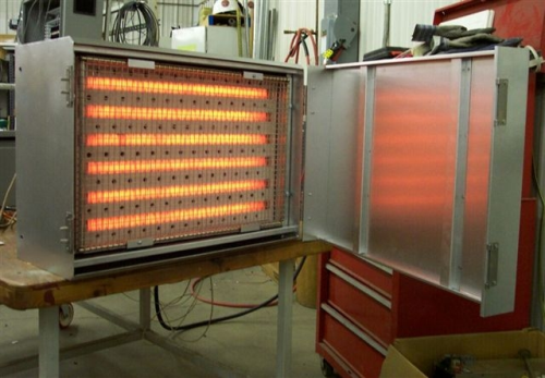 The system from David Weisman features fast response electric infrared heaters and controls.