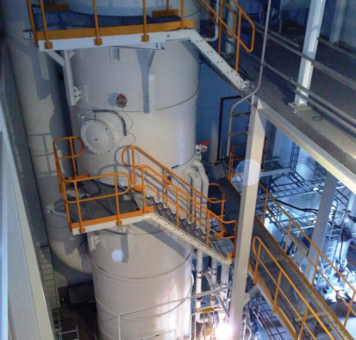 Figure 3. Sulphur dioxide cleaning system supplied to Volvo Powertrain Corporation's foundry in Skövde, Sweden. (Courtesy of Götaverken Miljö AB.)