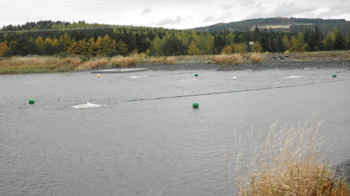 Craigshead resevoir with Aquaerators in action.