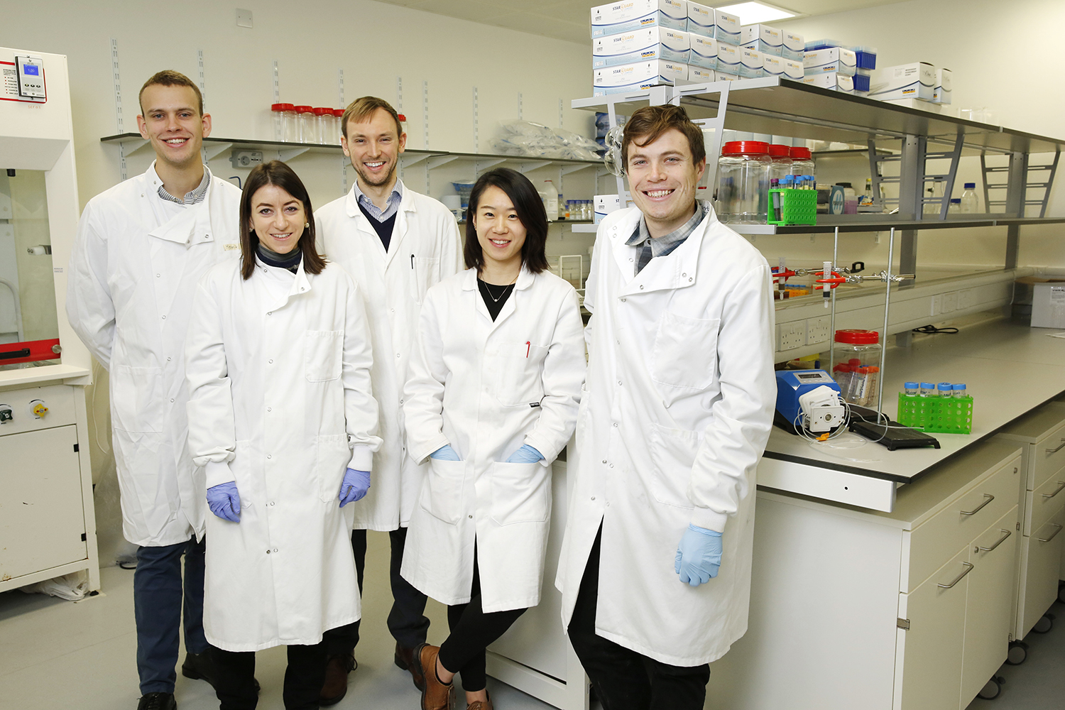 The CustoMem team (left to right): Henrik Hagemann, Katharina Reeh, Ben Reeve, Wen Li and Shayne Petkiewicz.