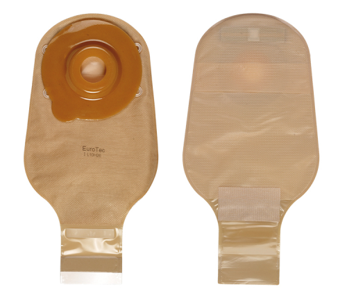 Ostomy bags featuring Porex's filter venting solution.