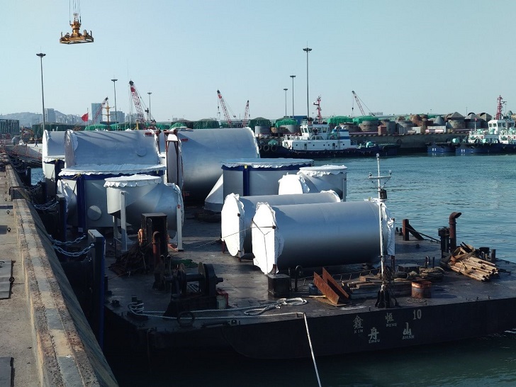 Alfa Laval PureSOx scrubbers on the way to the shipyard.