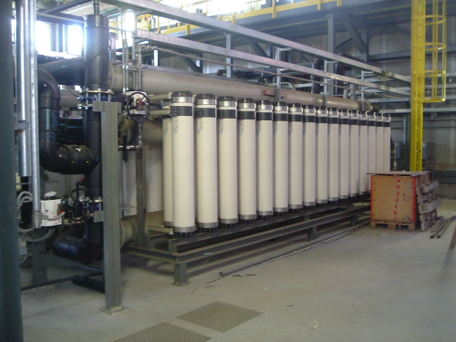 The first ultrafiltration skid.