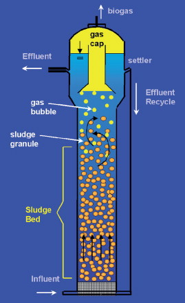 Figure 7: Schematic of EGSB process(Courtesy of Veolia Biothane Water Treatment).