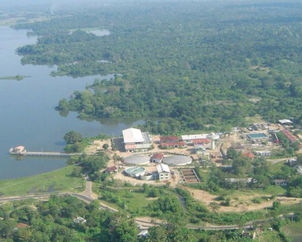 The water treatment facility.