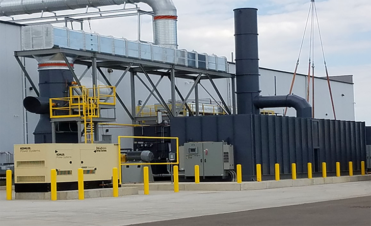 A Ceco Retox Thermal Oxidizer for VOC and HAP abatement.