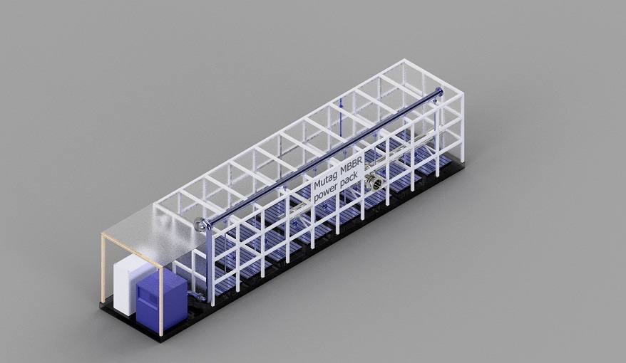 Example drawing of a MBBR power pack unit.