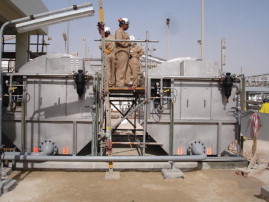 Disc filters at a facility in Qatar.