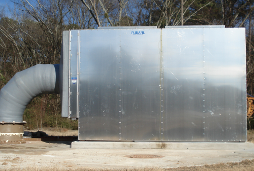 The permanent parallel bed scrubber at Roswell Road.