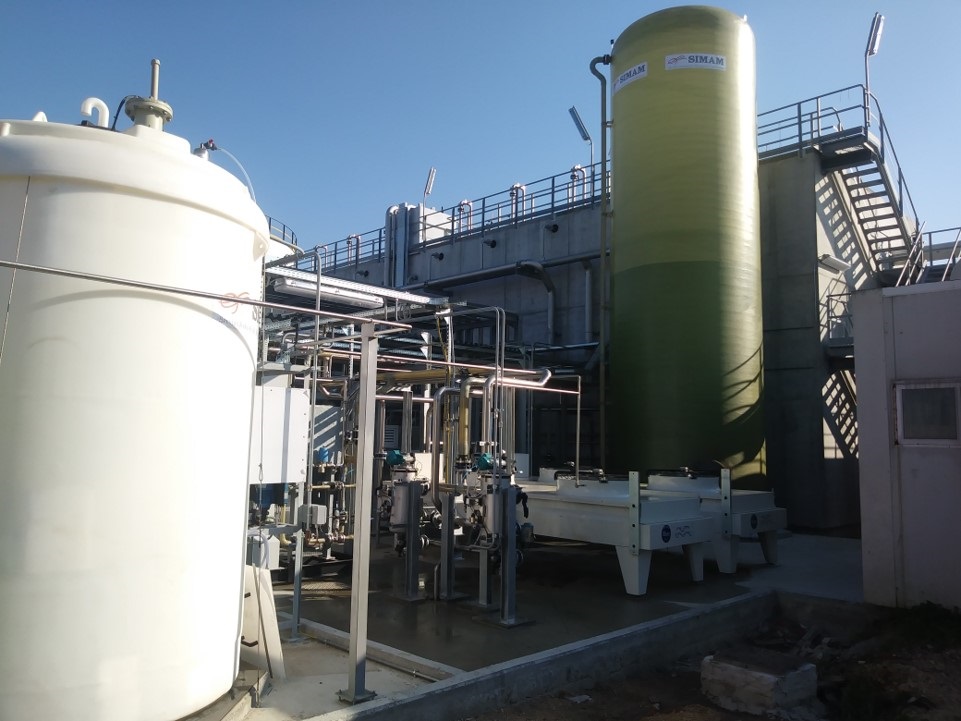 SIMAM's MBR technology at the Terni Water treatment plant in Italy. (Image: SIMAM)