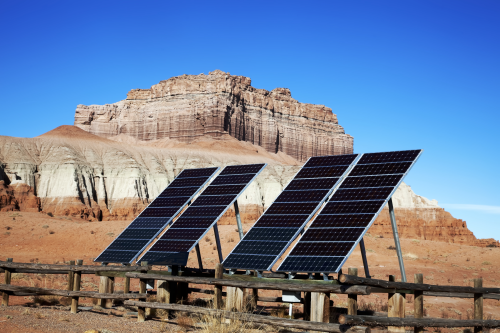 Figure 5: Solar heat collectors allow membrane distillation to be used in remote locations.