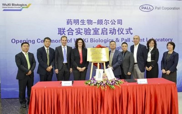 The opening ceremony of a joint laboratory for continuous manufacturing of monoclonal antibodies (mAb) with WuXi Biologics in Shanghai.