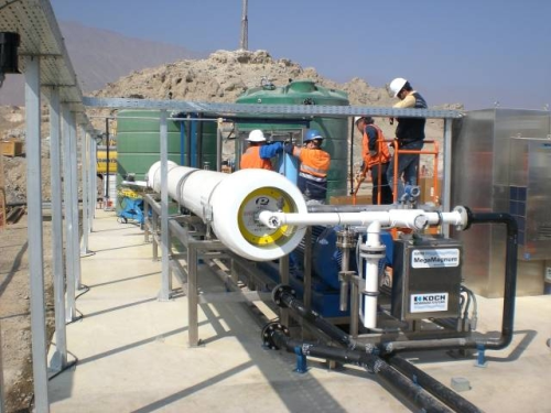 Pilot plant using the MegaMagnum RO element.