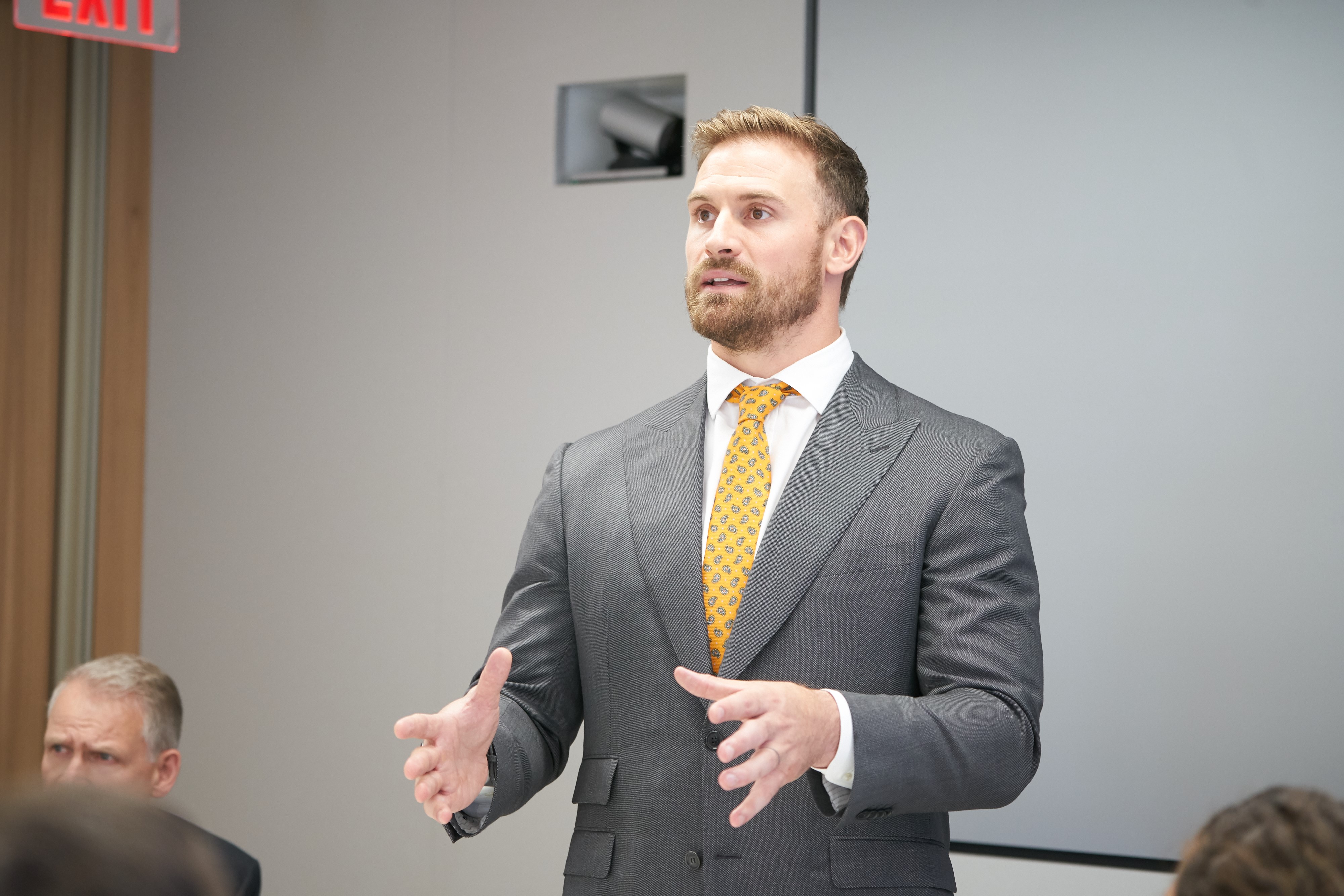 Philadelphia Eagles’ Chris Long discusses the Waterboys initiative with water industry leaders.