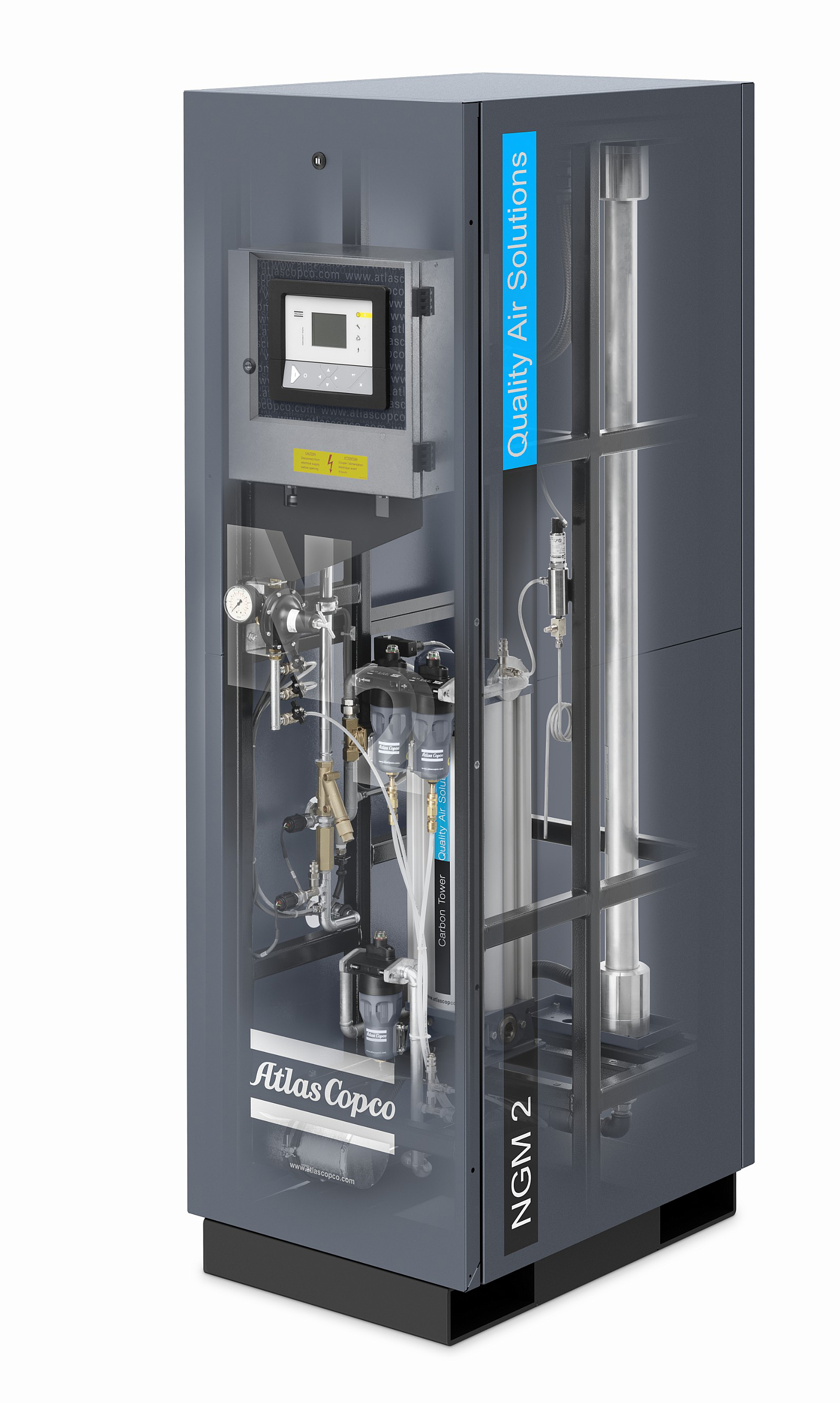 Atlas Copco Compressors' new NGMs 1–3 membrane technology units for low-flow N2 requirements.