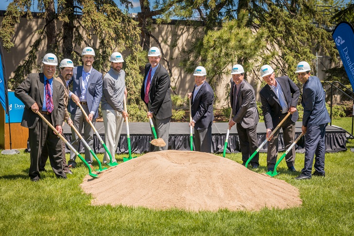 Breaking ground on the new Material Research Center in Bloomington.
