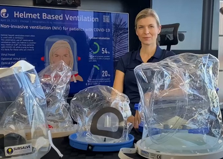 Aurika Savickaite is a champion of the non-invasive ventilation helmet.
