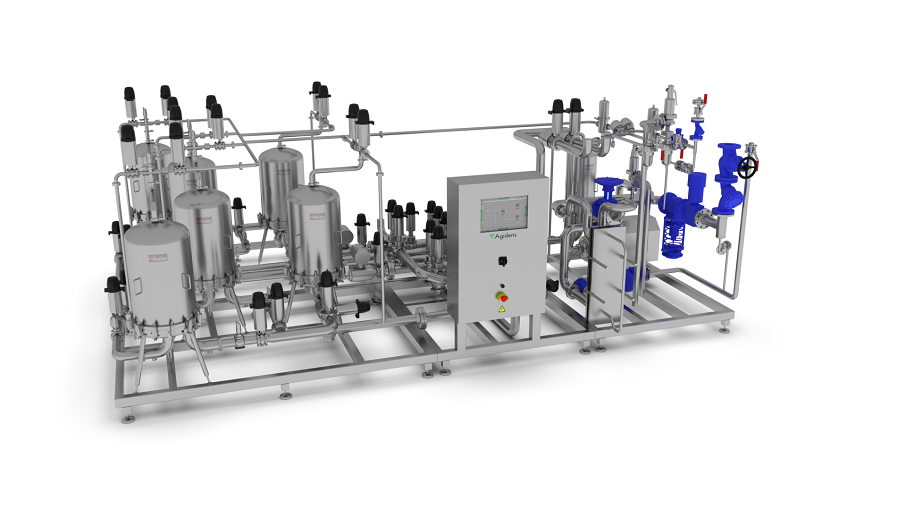 The Agidens cold stabilisation module, which uses Parker Bioscience Filtration’s PREPOR NG and BEVPOR BR filters.