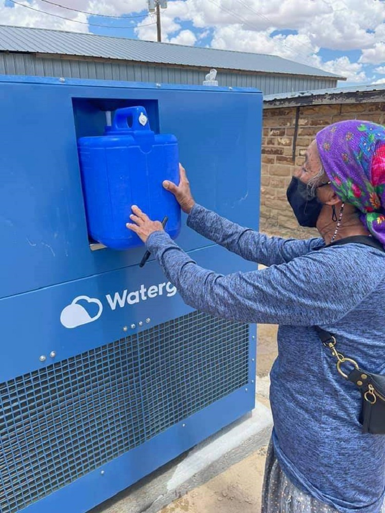 Watergen’s GEN-M AWG will produce up to 211 gallons of clean drinking water for the community.