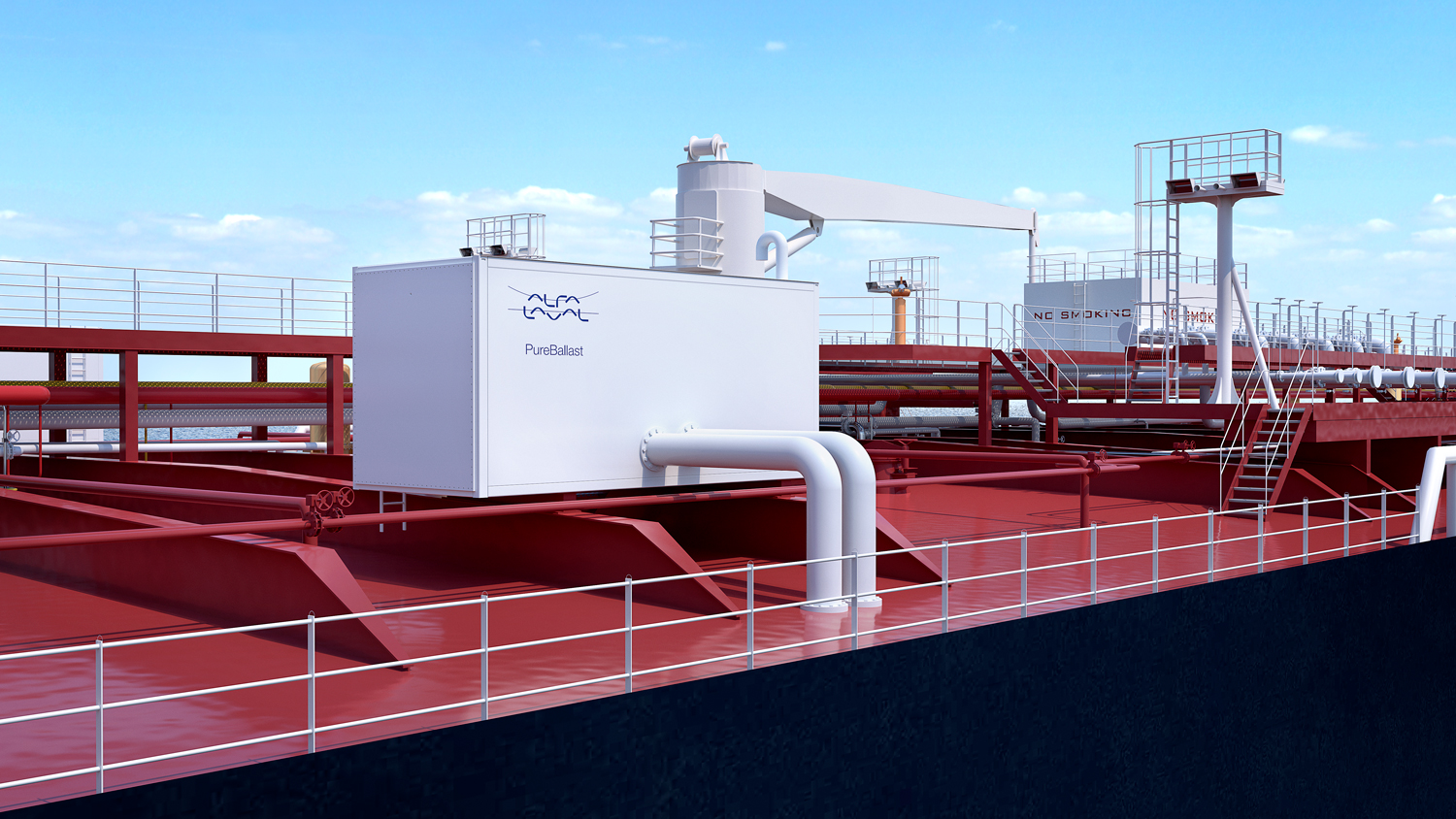 This is the first design approval for the installation of ballast water treatment systems on the weather deck.