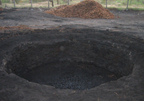 A charcoaling pit.