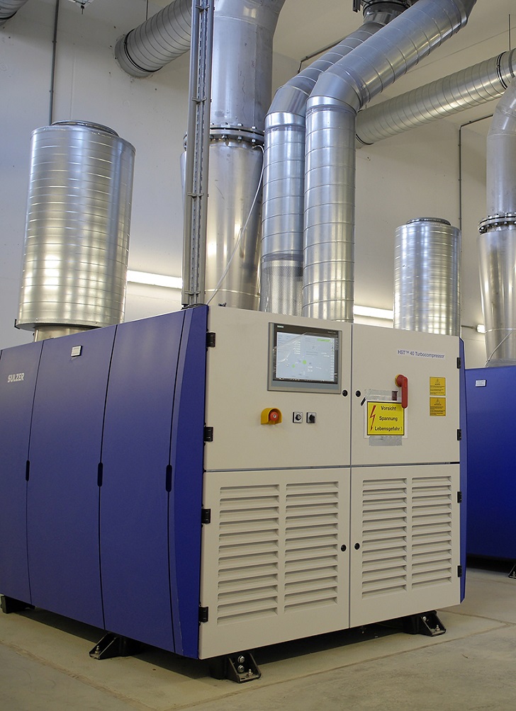 The HST turbocompressors offered quieter operation, high availability and very low maintenance costs.