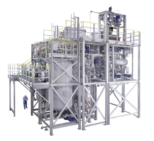 Figure 4. One of the two candle filter plants for amine solution with a filter area of 80 m2 immediately before shipment.