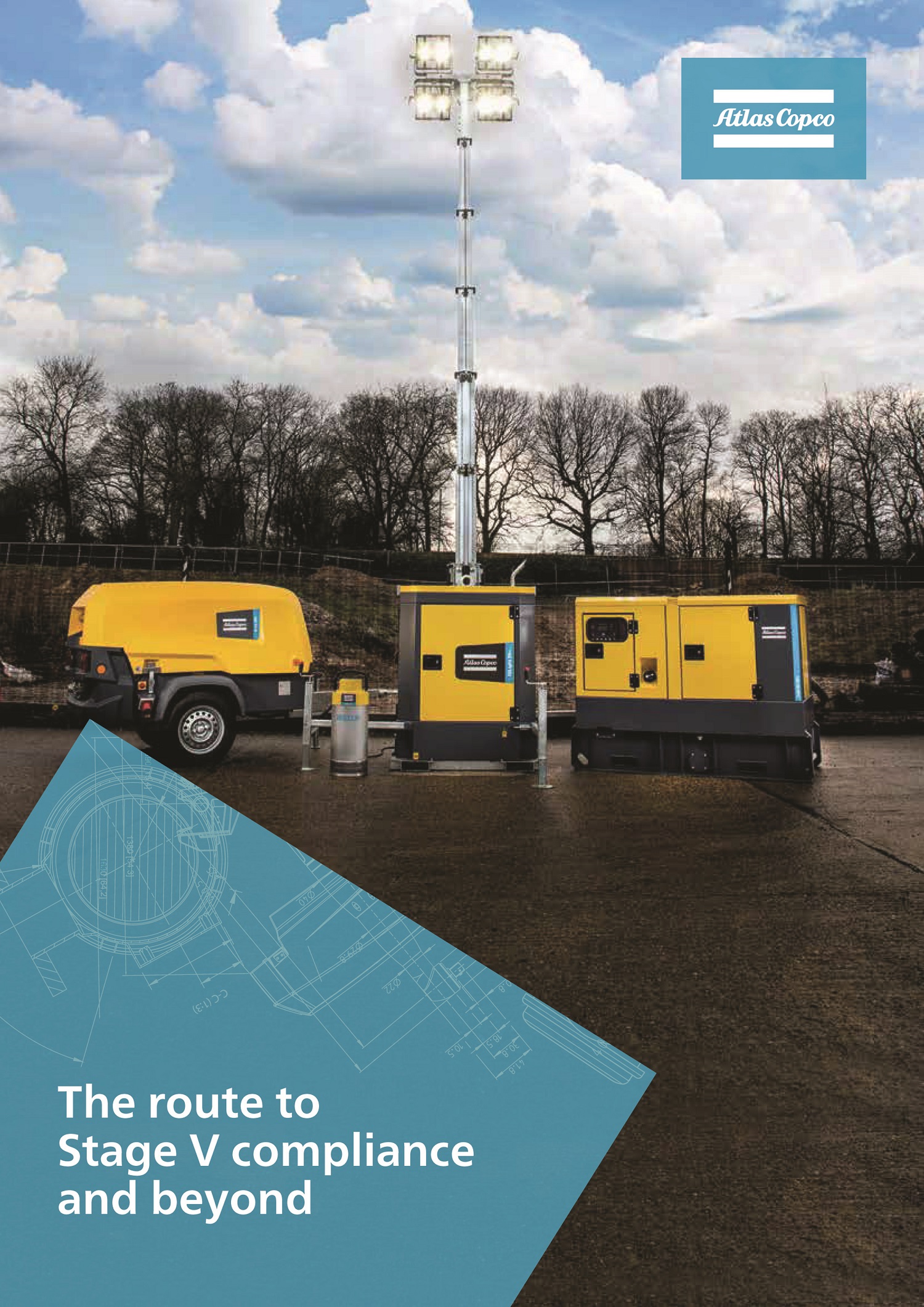 The Atlas Copco guide outlines the scope of the Stage V standards as a means of reducing air pollution.