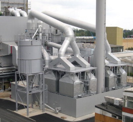 A waste incineration plant near Berlin in Germany which uses Dantherm's flat-bag filters.