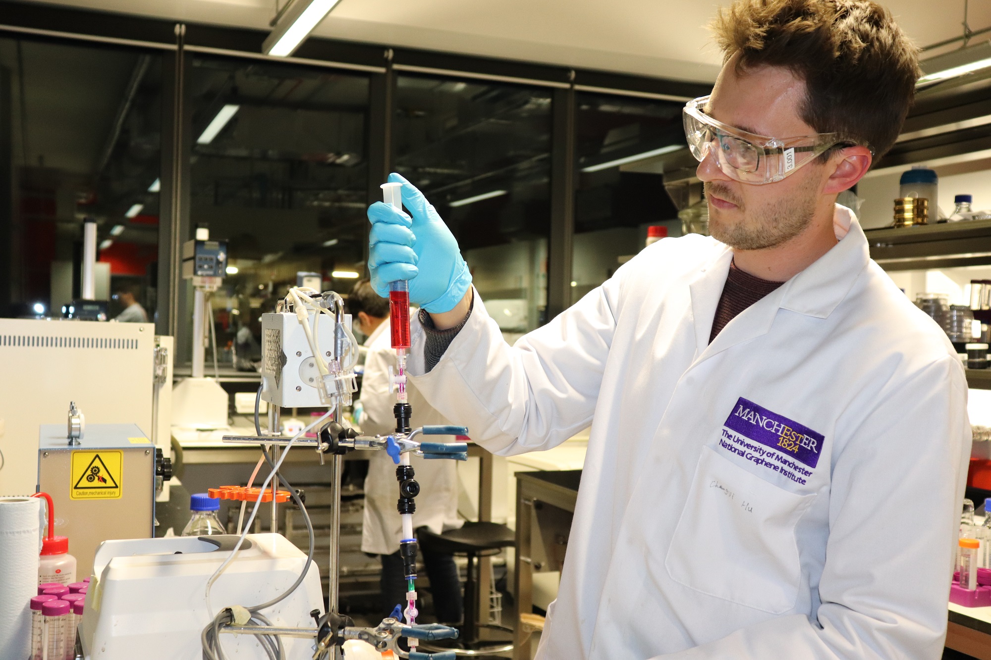 A PhD student at work in the NGI laboratory.