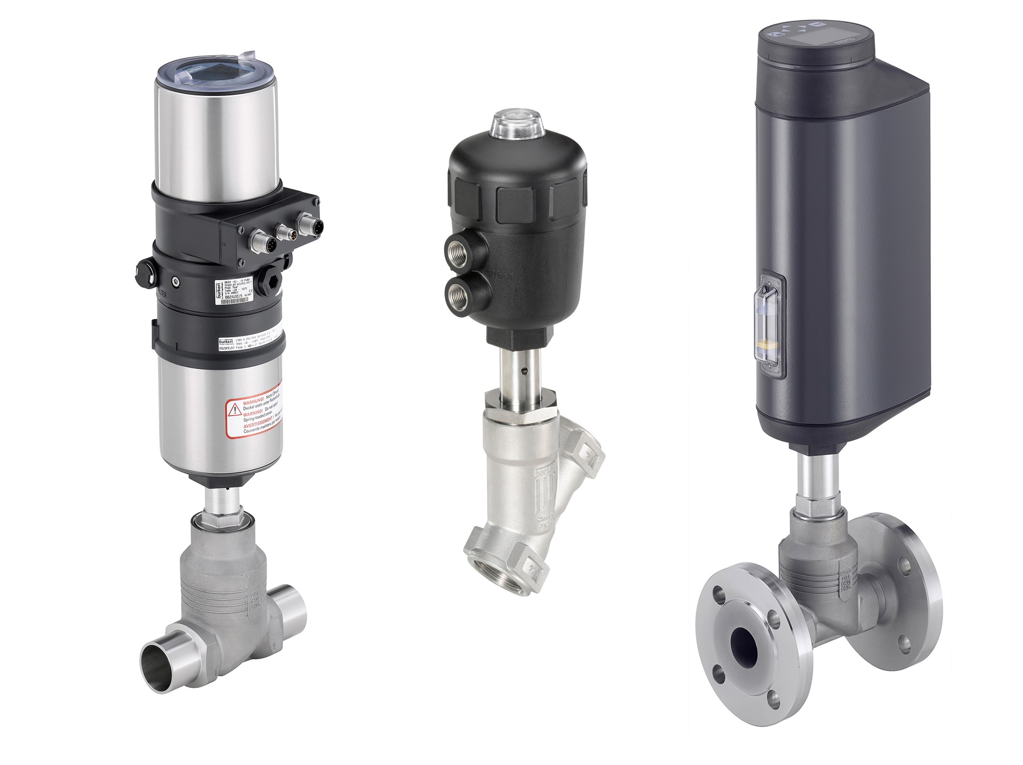 The seat valves with increased pressure and temperature range easily control and switch media with up to 25 bar overpressure and temperatures from 40°C to 230°C. (Image: Bürkert Fluid Control Systems)