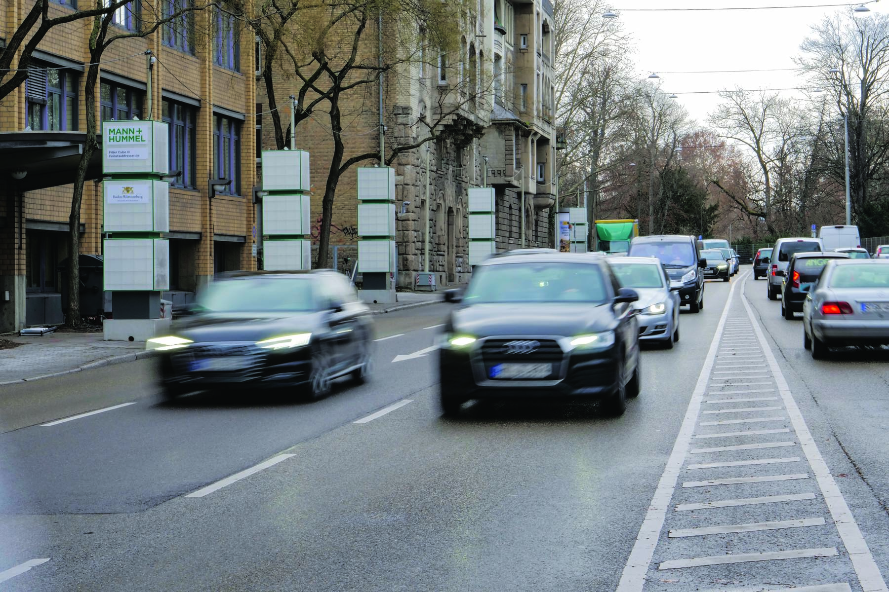 Mann+Hummel's Filter Cubes in use in Stuttgart, Germany.