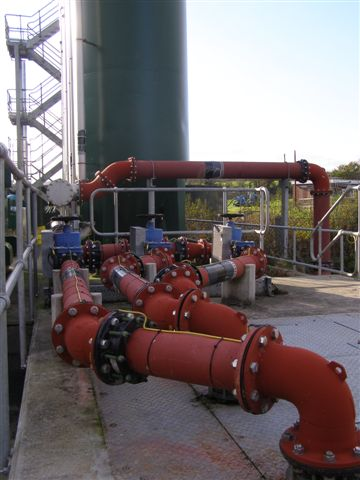 Figure 4: When the four units were installed, the pipework and infrastructure was put in place to allow for a fifth unit to be brought in and commissioned with minimal disruption.