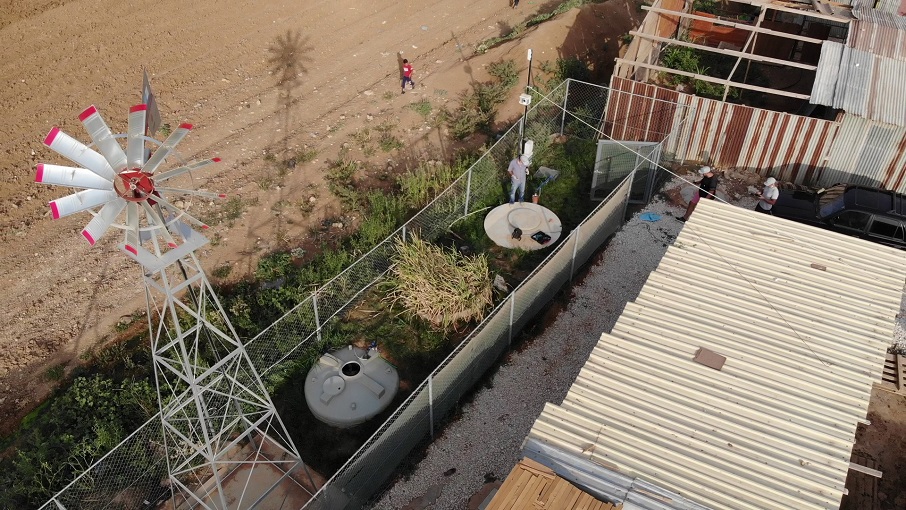 One of the sites where Mrüna’s technology is used, in the Bekaa Valley in Lebanon, where UNICEF run an informal settlement for forcibly displaced people. (Image: Mrüna)