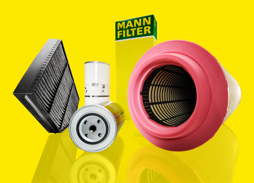 MANN-FILTER's range of commercial vehicle filters.