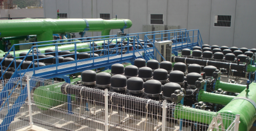 Figure 2. Pre-treatment for seawater desalination. (Image courtesy of Amiad Filtration Systems Limited).